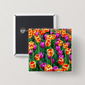 Neon Tulip Button (Vorne & Hinten)