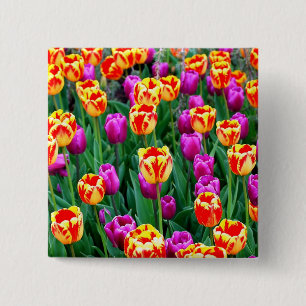 Neon Tulip Button