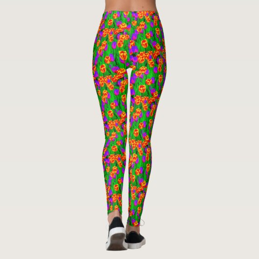 Neon Tulips Leggings (Rückseite)