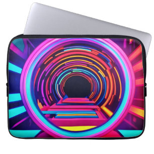 Neon-Tunnel-Dimensionen Laptopschutzhülle