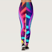 Neon Tunnel Dimensionen Leggings (Rückseite)