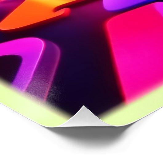 Neon Tunnel: Psychedelische Reise Poster (Ecke)