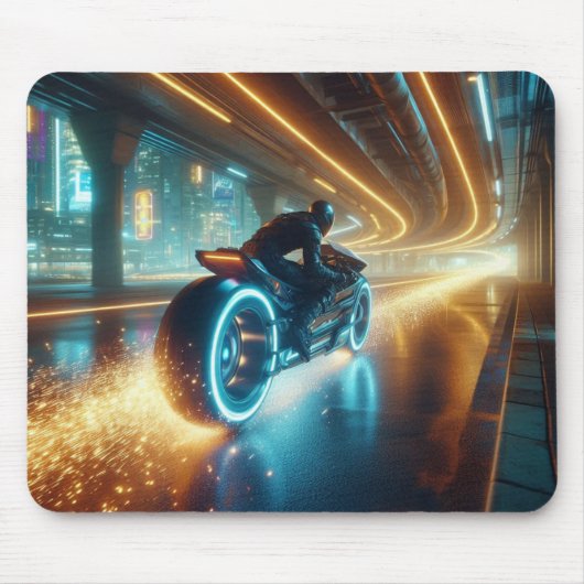 Neon Tunnel Race Mousepad (Vorne)
