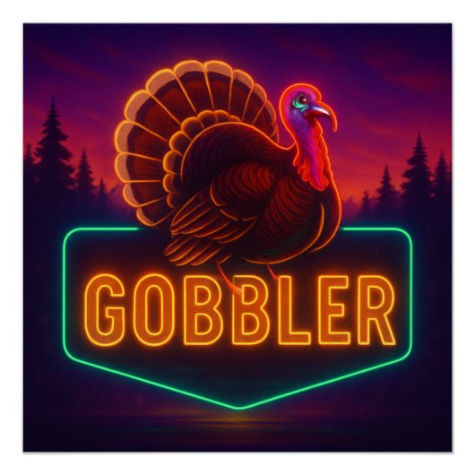 Neon Turkey Poster (Vorderseite)