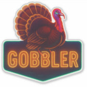Neon Turkey Sticker (Vorderseite)