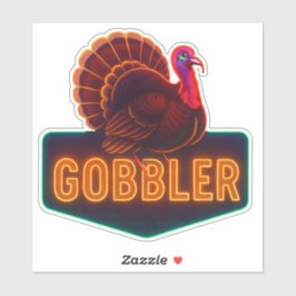 Neon Turkey Sticker