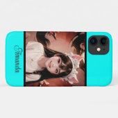 Neon Türkis hell modern und hell Case-Mate iPhone Hülle (Rückseite (Horizontal))