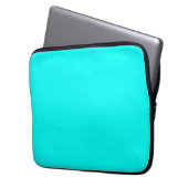 Neon Türkis hell modern und hell Laptopschutzhülle (Vorderseite Links)