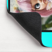 Neon Türkis hell modern und hell Mousepad (Ecke)