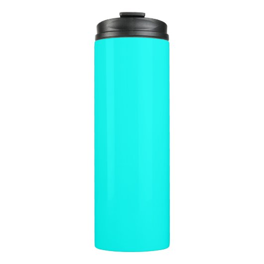Neon Türkis hell modern und hell Thermosbecher (Vorderseite)