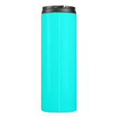 Neon Türkis hell modern und hell Thermosbecher (Rückseite)