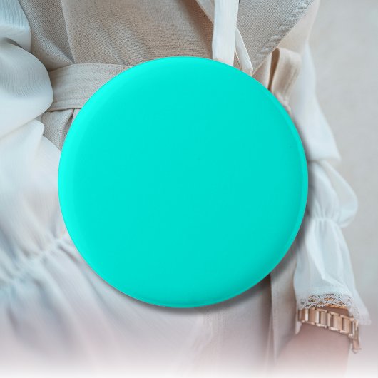 Neon Türkis Solid Color | Classic Button