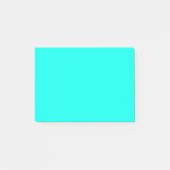Neon Türkis Solid Color | Classic Post-it Klebezettel (Vorderseite)