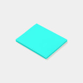 Neon Türkis Solid Color | Classic Post-it Klebezettel (angewinkelt)