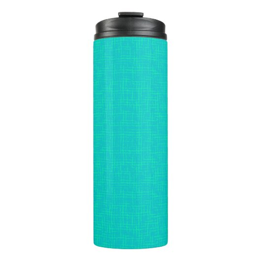 Neon türkis strukturiert. thermosbecher (Vorderseite)
