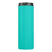 Neon türkis strukturiert. thermosbecher (Rückseite)
