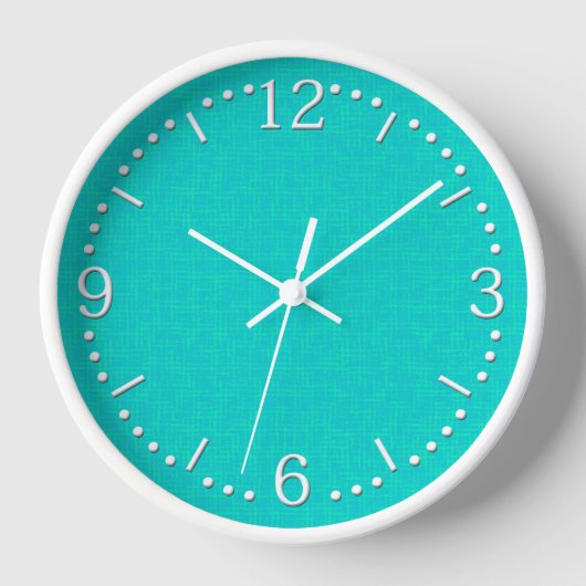 Neon türkis strukturiert. uhr (Vorderseite)