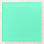 Neon Turquoise Glasuntersetzer (Vorderseite)