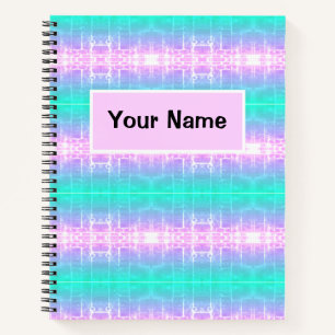 Neon Turquoise Lila Electric Spiral Notebook Notizblock