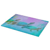 Neon Turtles Cutting Board Schneidebrett (Ecke)