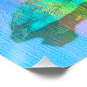 Neon Turtles Glossy Poster (Ecke)