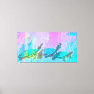 Neon Turtles Glossy Poster Leinwanddruck