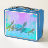 Neon Turtles Metal Lunchbox (Rückseite)