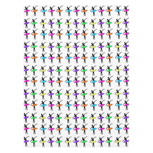 Neon Tutu Ballerina Ballett Tanzfläche Tischdecke (Vorderseite)