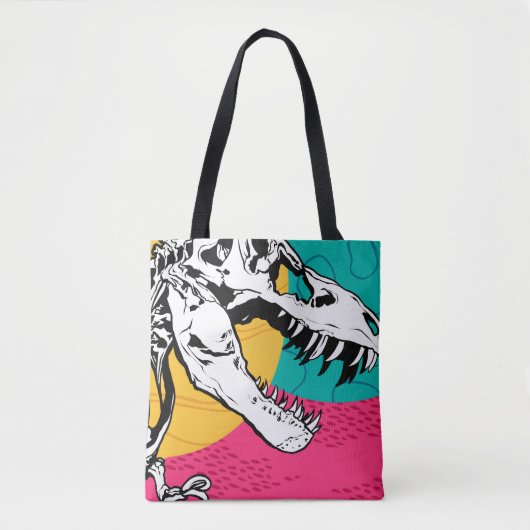 Neon Tyrannosaurus Rex Tasche (Vorderseite)