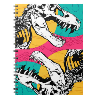 Neon Tyrannosaurus Rex Tasche Notizblock