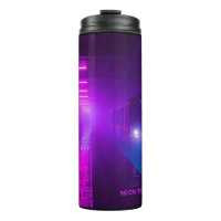 Neon-U-Bahn-Vaporwave-Tasse – Retro-Cyberpunk-Kaff