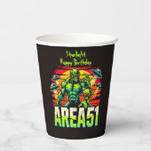 Neon UFOs Hover über Fläche 51 Pappbecher (Rückseite)