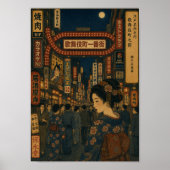 Neon Ukiyo Nightscape Poster (Vorne)