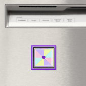 NEON und lila Herzen schlagen Magnet (In Situ (Geschirrspüler))
