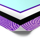 NEON und lila Herzen schlagen Poster (Ecke)