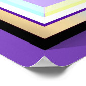 NEON und lila Herzen schlagen Poster (Ecke)