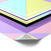 NEON und lila Herzen schlagen Poster (Ecke)