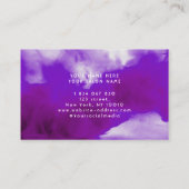 Neon und Lila Rauchhaar Visitenkarte (Rückseite)