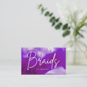 Neon und Lila Rauchhalterungen Visitenkarte (Stehend Vorderseite)