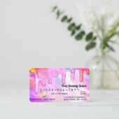 Neon Unicorn Holographic Diick Glitzer Tropfen Cre Visitenkarte (Stehend Vorderseite)