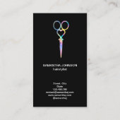 Neon Unicorn Holographic Friseur Visitenkarte (Rückseite)