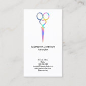 Neon Unicorn Holographic Friseur Visitenkarte (Rückseite)