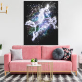 Neon Unicorn Leinwanddruck (Insitu (Wohnzimmer))