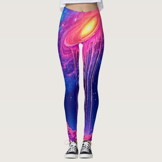 Neon Universe: Dripping Starlight Leggings (Vorderseite)