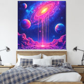 Neon Universe: Dripping Starlight Leinwanddruck (Insitu (Schlafzimmer))