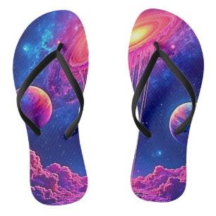 Neon-Universum: Triefender Sternenlicht Badesandalen