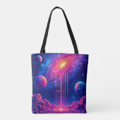 Neon-Universum: Tröpfchen Sternenlicht Tasche (Rückseite)