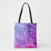 Neon Urban Graffiti Style Tote Bag Tasche (Vorderseite)