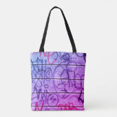 Neon Urban Graffiti Style Tote Bag Tasche (Rückseite)