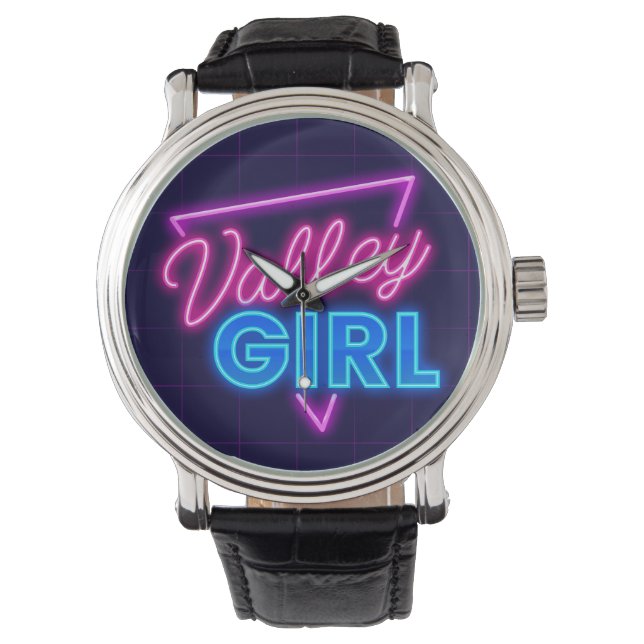 Neon Valley Girl Armbanduhr (Vorderseite)